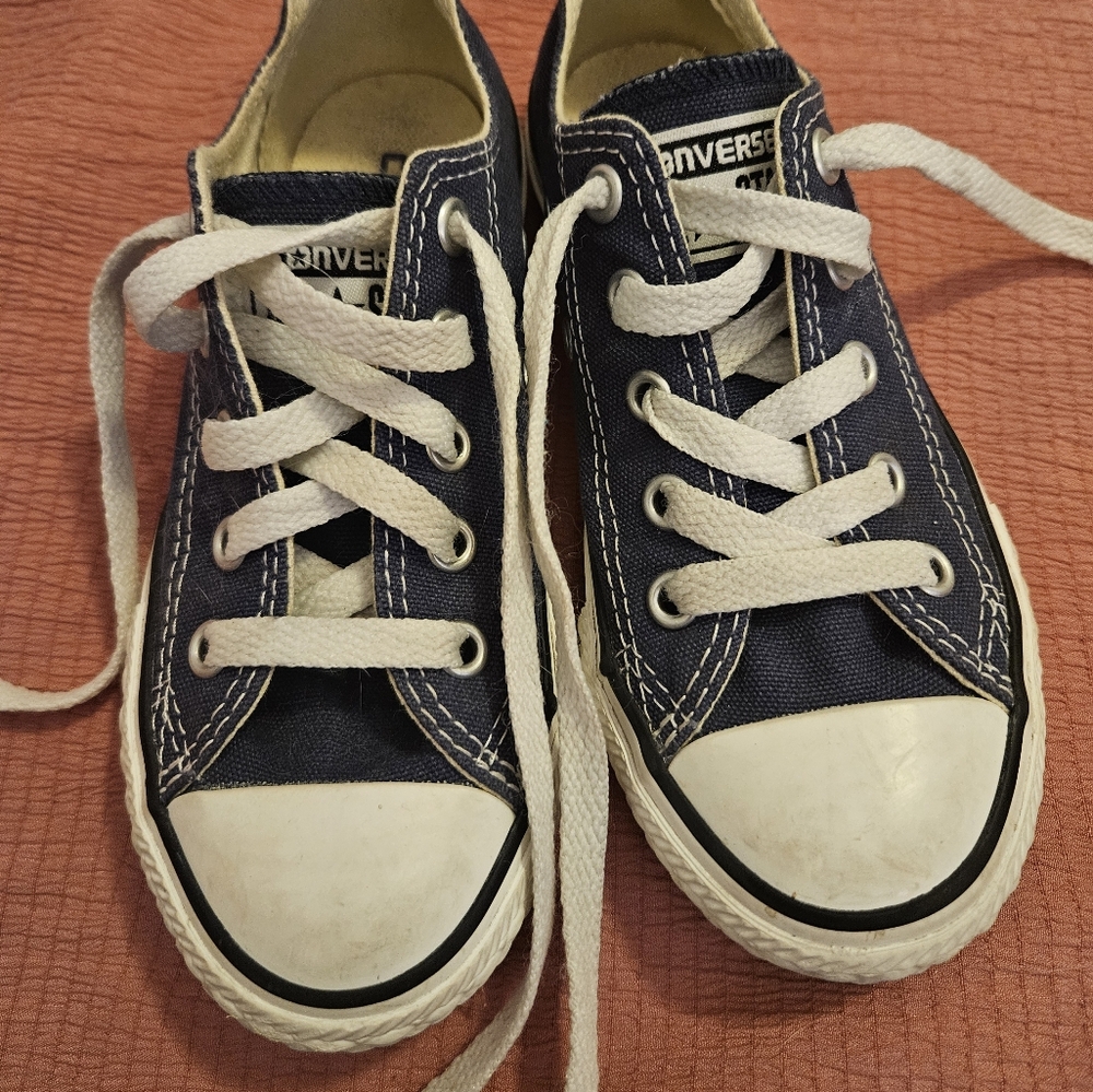 Navy Blue Kids Converse